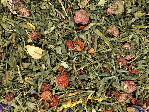 Zelený čaj Maliny s mátou
