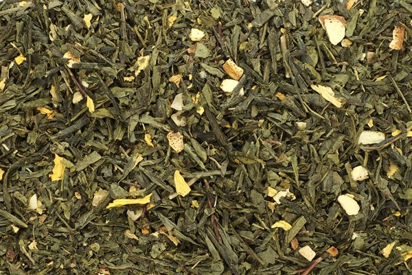 Zelený čaj Zelený čaj s krvavými pomeranči